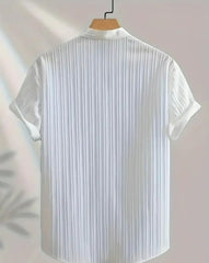 Men's Solid Retro Short Sleeves Button-Up Shirt Pack of 3