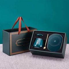 Electric Cup Warmer Set With Spoon